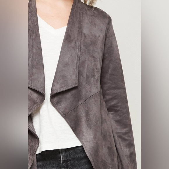 VIGOSS Wing-Collar Zippered Jacket GREY - Picture 2 of 3